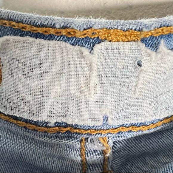 Free People light wash distressed low rise skinny jeans size 26 B136 - Picture 2 of 4